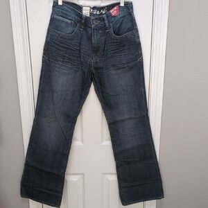 NWT! Mavi Men's Deep Blue Low Rise Bootcut Denim Jeans, 32x32